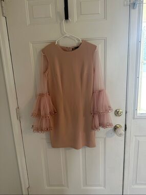 Ina Blush Pink Crewneck Shift Dress